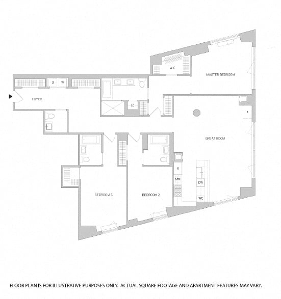 3Br 3.5Bth Floorplan Image